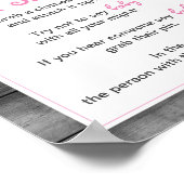 Meisje olifant zeg niet baby meisje douche spel poster (Hoek)