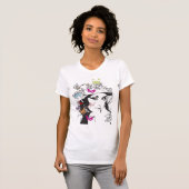 meisje omringd met t-shirt butterflys (Voorkant volledig)