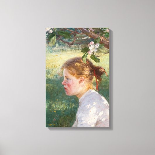 Meisje onder de Apple-boom (van Danielson-Gambogi) Canvas Afdruk (Voorkant)