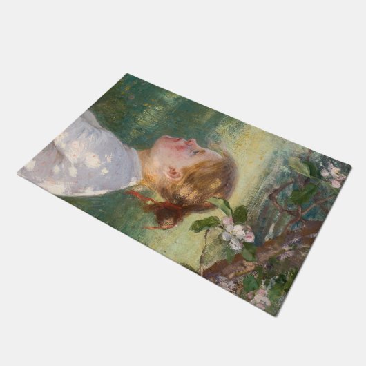 Meisje onder de Apple-boom (van Danielson-Gambogi) Deurmat (Schuin)