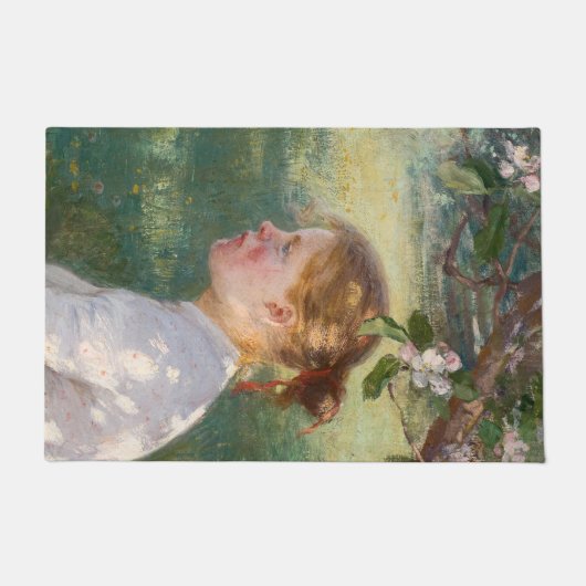 Meisje onder de Apple-boom (van Danielson-Gambogi) Deurmat (Voorkant)