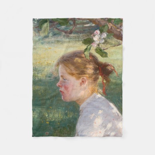 Meisje onder de Apple-boom (van Danielson-Gambogi) Fleece Deken (Voorkant)