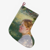 Meisje onder de Apple-boom (van Danielson-Gambogi) Grote Kerstsok (Voorkant (Hangend))