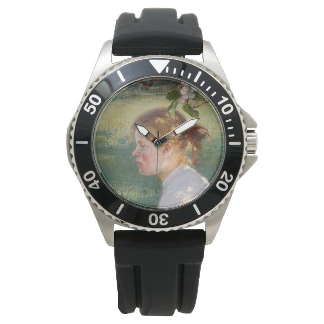 Meisje onder de Apple-boom (van Danielson-Gambogi) Horloge (Voorkant)