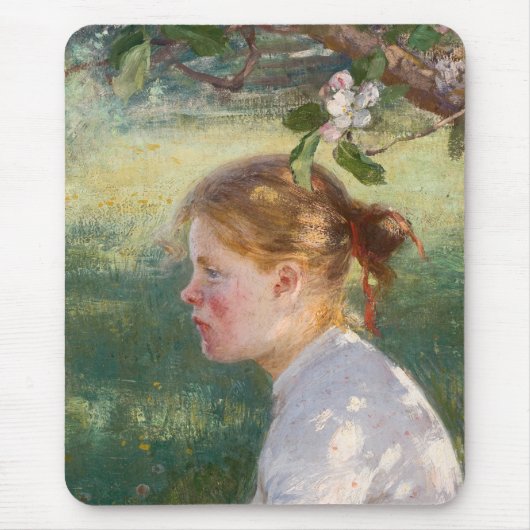 Meisje onder de Apple-boom (van Danielson-Gambogi) Muismat (Voorkant)