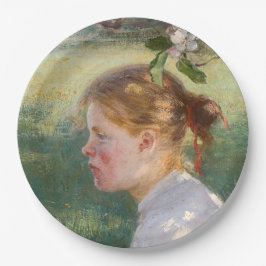 Meisje onder de Apple-boom (van Danielson-Gambogi) Papieren Bordje