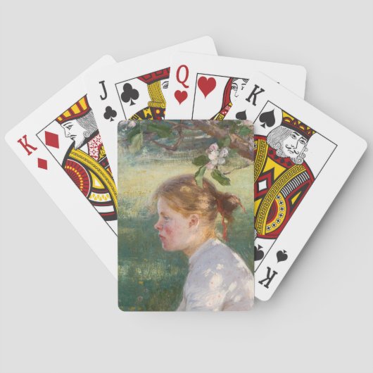 Meisje onder de Apple-boom (van Danielson-Gambogi) Pokerkaarten (Achterkant)