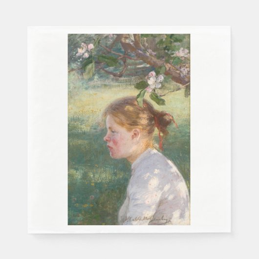 Meisje onder de Apple-boom (van Danielson-Gambogi) Servet (Voorkant)