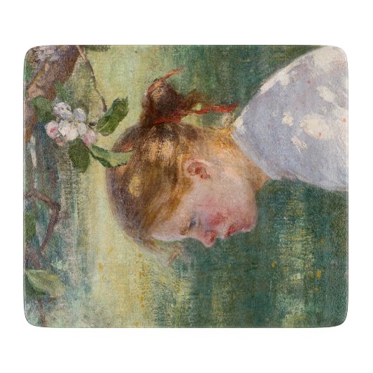 Meisje onder de Apple-boom (van Danielson-Gambogi) Snijplank (Voorkant)