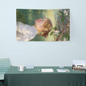 Meisje onder de Apple-boom (van Danielson-Gambogi) Spandoek (Beurs)