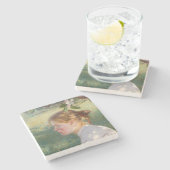 Meisje onder de Apple-boom (van Danielson-Gambogi) Stenen Onderzetter (Zijkant)