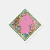 Meisje onder de zee servet (Hoek)