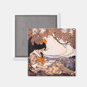 meisje onder een boom magneet (Voorkant / Achterkant)