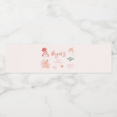 Meisje onder het Zee Baby shower Waterfles Etiket (Enkel label)