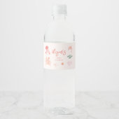 Meisje onder het Zee Baby shower Waterfles Etiket (Voorkant)
