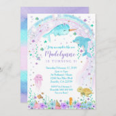 Meisje onder het Zee Uitnodiging (Voorkant / Achterkant)