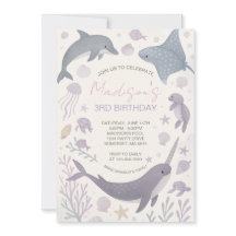 Meisje onder het Zee verjaardagsfeestje