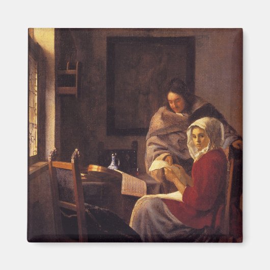 Meisje onderbroken bij haar muziek magneet (Voorkant)