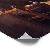 Meisje onderbroken bij haar muziek poster (Hoek)