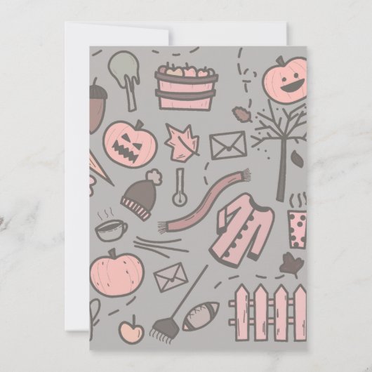 Meisje Onze kleine pompoen draaien één uitvindinge Kaart (Achterkant)