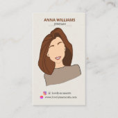 Meisje Oorbel Display Kaart Visitekaartje (Voorkant)