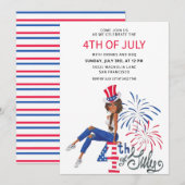 Meisje op 4 juli save the date (Voorkant / Achterkant)