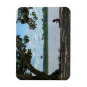 Meisje op Amazone rivier in Peru Magneet (Verticaal)