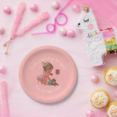 meisje op Baby shower Papieren Bordje (Feest)