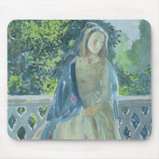 Meisje op Balcony, 1900 Muismat (Voorkant)