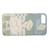 meisje op bankje met kite Case-Mate iPhone case (Achterkant (Horizontaal))