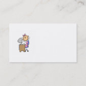 Meisje op computer visitekaartje (Achterkant)