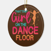 Meisje op danseres danseres danseres keramisch ornament (Links)