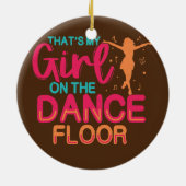 Meisje op danseres danseres danseres keramisch ornament (Achterkant)