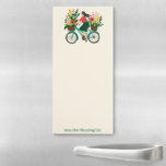 Meisje op de fiets aangepaste boodschappenlijstje magnetisch notitieblok<br><div class="desc">Maak uw boodschappenlijstjes in stijl met dit aanpasbare notitieblok voor boodschappen doen. Klik op "personaliseren" om de tekst aan te passen aan uw behoeften. U kunt de tekst ook verwijderen of de kleuren,  lettertypen en plaatsingen wijzigen. Ook verkrijgbaar in andere vormen en maten. Check mijn shop voor meer!</div>