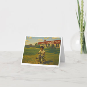 meisje op de fiets bedankkaart