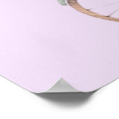 Meisje op de fiets met bloemen zomer poster (Hoek)