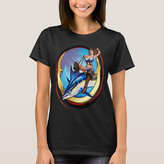 meisje op de ster t-shirt (Voorkant)