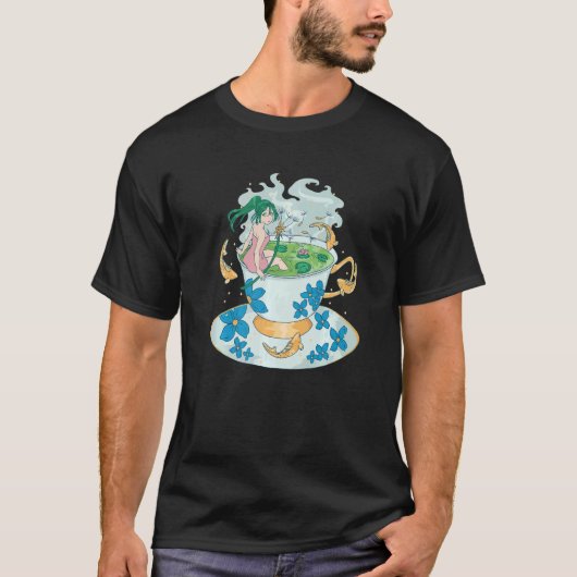 Meisje op de Tea Cup T-shirt (Voorkant)