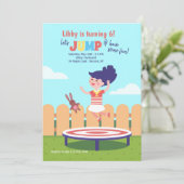 Meisje op de Uitnodiging van de Trampoline (Staand voorkant)