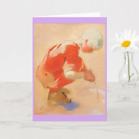 Meisje op de zand, Helene Schjerfbeck Kaart (Kleine Plant)