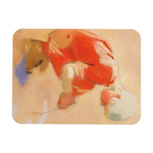Meisje op de zand, Helene Schjerfbeck Magneet (Horizontaal)