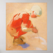 Meisje op de zand, Helene Schjerfbeck Poster (Voorkant)