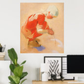 Meisje op de zand, Helene Schjerfbeck Poster (Thuiskantoor)