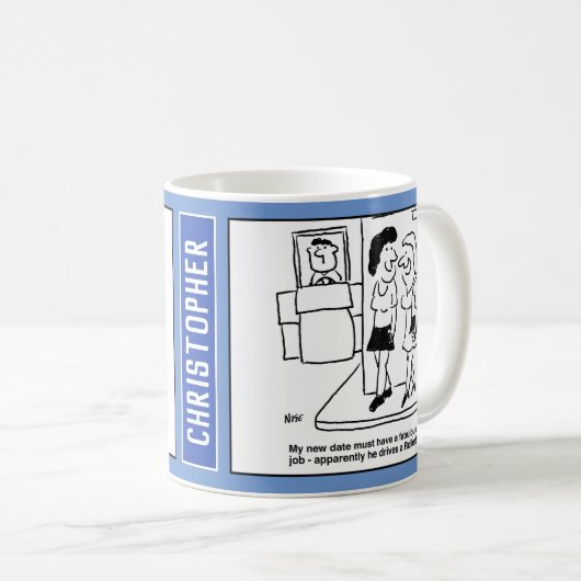 Meisje op een blinde datum Zeg boyvriend een rolle Koffiemok (Voorkant rechts)