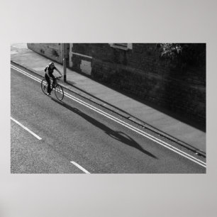 Meisje op een fiets BW Poster