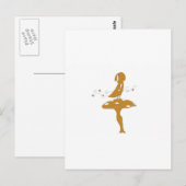 Meisje op een paddenstoel briefkaart (Voorkant / Achterkant)