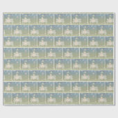 meisje op een parkbank met kite cadeaupapier (Vlak)