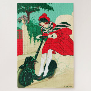 Meisje op een scooter van Alberto Fabio Lorenzi Legpuzzel