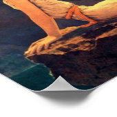 Meisje op een steen poster (Hoek)