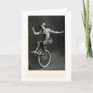 Meisje op een Unicycle Kaart